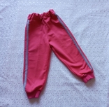 Штаны на девочку розовые двунитка 1г, фото №2