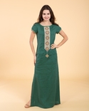 Сукня вишита жіноча 'Буковель' льон зелений, фото №2