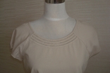 Esprit Вискозная красивая женская футболка бежевая 48, photo number 4