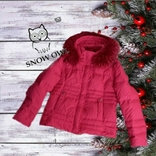 Snow owl Пуховик куртка удлиненная женская капюшон песец красный 48, фото №3