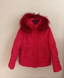 Snow owl Пуховик куртка удлиненная женская капюшон песец красный 48, фото №7