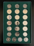 Полный набор медноникелевых монет НБУ 2021 года в планшете, фото №2