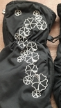Перчатки горнолыжные чёрные варежки с вышивкой Zanier Primaloft, фото №3