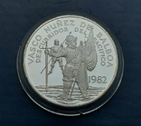 Серебряные 20 бальбоа, 1982 г., (122,0 г; 0.500 проба); Панама, "Васко Нуньес де Бальбоа", photo number 6