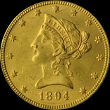 10 доларів 1894 року США, Свобода, фото №2