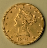 10 доларів 1894 року США, Свобода, фото №7