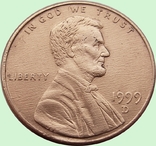 13.USA 1 cent, 1999. Lincoln Cent. Mondvor Mark: "D" - Denver, photo number 2