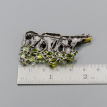 Дизайнерская брошь с натуральными перидотами(хризолитами), фото №4