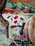 Старовинний оксамитовий гобелен, Сімейство оленів біля ставка., фото №8
