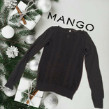 Mango хлопок+шерсть Красивый женский свитер ажурный с красивой спиной S/XS, фото №3