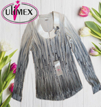  ulimex нарядная новая блузка женская длинный рукав гофре польша, фото №3