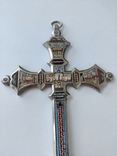 Старовинний Великий хрест Венеційська мікромозаїка, фото №3