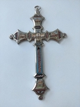 Старовинний Великий хрест Венеційська мікромозаїка, фото №2