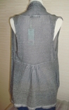 Mint Velvet Льняной женский кардиган жилет с кармашками серый меланж, photo number 6