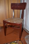 The chair is wooden. From the USSR. Height 83-43 cm. Painted. №6, photo number 2