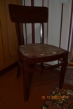 The chair is wooden. From the USSR. Height 83-43 cm. Painted. №6, photo number 4