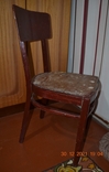 The chair is wooden. From the USSR. Height 83-43 cm. Painted. №6, photo number 5