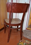 The chair is wooden. From the USSR. Height 83-43 cm. Painted. №6, photo number 6