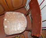 The chair is wooden. From the USSR. Height 83-43 cm. Painted. №6, photo number 7