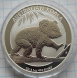 1 доллар 2016 г. Австралия. Коала. Унция серебра., фото №2
