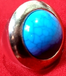 Кольцо с бирюзовым камнем, фото №3