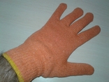 Перчатки рабочие (оранж) х/б 1 пара, фото №3