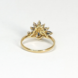 Винтажное миниатюрное золотое (10к) кольцо с натуральными сапфирами и бриллиантами, фото №4