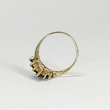 Винтажное миниатюрное золотое (10к) кольцо с натуральными сапфирами и бриллиантами, фото №5