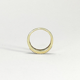 Золотое (10к) кольцо с бесцветными и коньячными бриллиантами, фото №6