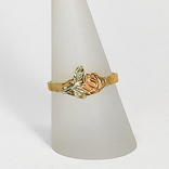 Миниатюрное винтажное золотое кольцо с розочкой, фото №2