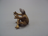 Figure: miniature, figurine, frog sitting in lotus position, metal, height 2.7 cm, photo number 3