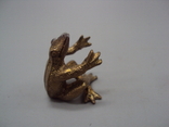 Figure: miniature, figurine, frog sitting in lotus position, metal, height 2.7 cm, photo number 2