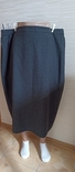 Frankenwalder 95 % шерсть Стильная теплая женская юбка серая меланж с кармашками, photo number 3