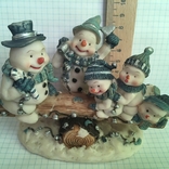 Фигурка пять снеговиков на качелях см. видео обзор, фото №13