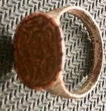 Перстень медный с посеребрением, фото №3