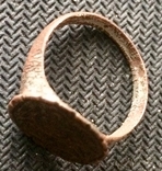 Перстень медный с посеребрением, фото №6