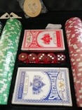 Покерный набор на 200 фишек в серебристом кейсе., фото №2