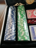 Покерный набор на 200 фишек в серебристом кейсе., фото №3