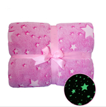 Светящийся в темноте плед одеяло BLANKET Розовый цвет 120х165 см, фото №2