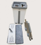 Швабра и Ведро Большое со складной ручкой и системой отжима, две насадки микрофибры, фото №5