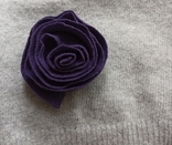 Элегантная красивая брошь в виде розы фиолетовая, фото №5