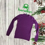 Benetton 100 % Шерстяной Новый женский свитер пурпурный/фиолетовый S/M, numer zdjęcia 3
