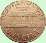 129.U.S. 1 cent, 1968. Lincoln Cent Without Mondvor Mark, photo number 3