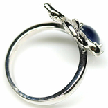 Кольцо серебряное 925 натуральный сапфир, цирконий. Р-18.3, фото №4