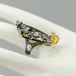 Кольцо серебряное 925 натуральный пурпурный иолит. Р-17.5., фото №4