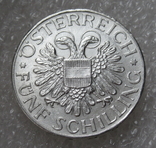 5 шиллингов 1936 г. Австрия, серебро, фото №3