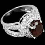 Кольцо серебряное 925 натуральный рубин, цирконий. Р-16, фото №4