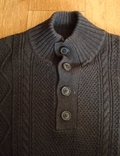 Tchibo Стильный мужской свитер крупной вязки хлопок, фото №6