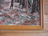 Гобелен "Пушкин в Михайловском" в деревянной рамке 40х30 см, фото №4