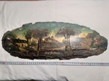 An antique panel on a cut of a tree. Pre-war., photo number 2